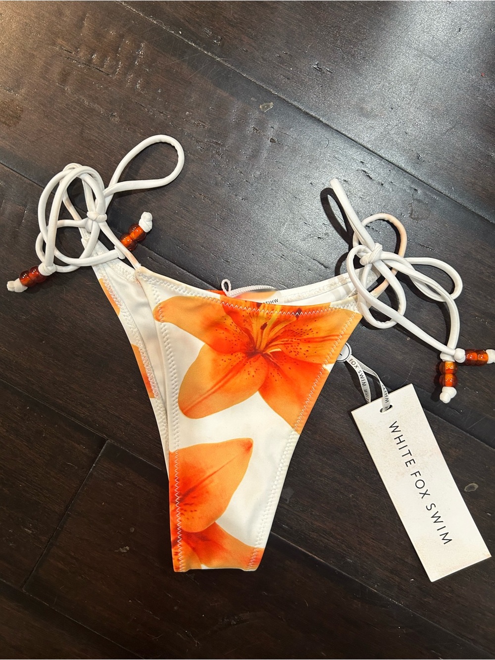 NWT White Fox Boutique XS Sandy Toes Bottoms Marigold Twist swim bikini orange - Picture 6 of 8